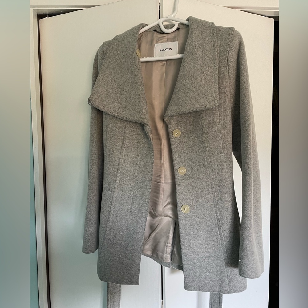 Wool/ cashmere blend pea coat